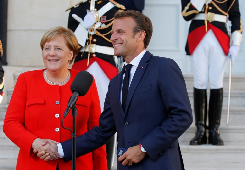 그림 6. 메르켈 독일 총리와 마크롱 프랑스 대통령